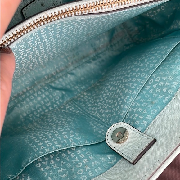 Kate Spade Pastel Aqua Blue Convertible Handbag - Picture 13 of 17